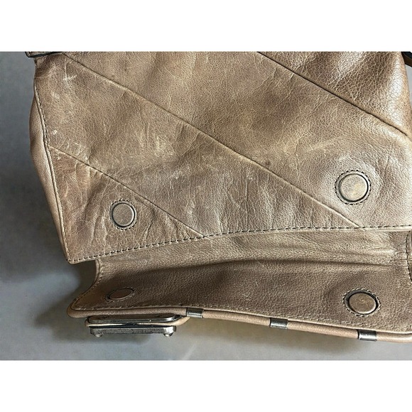 Vintage Juicy Couture Beige Leather Clutch Hand Purse 10\